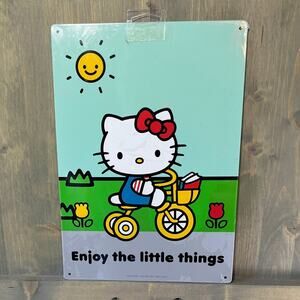 Sanrio‎ Hello Kitty Enjoy the little things Cartoon Metal Sign Tricycle Sun 2023